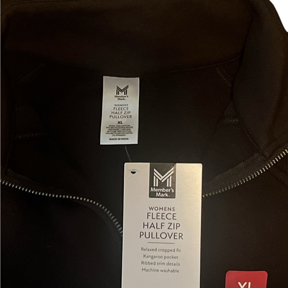 Black Half-Zip Sweatshirt - Picture 5 of 7